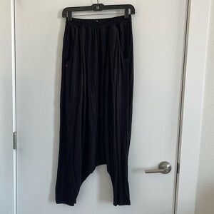 Black Jersey Harem Pants, One-Size (XS, S, M)